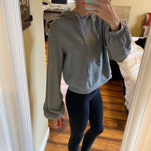 Grey Cropped Sweatshirt